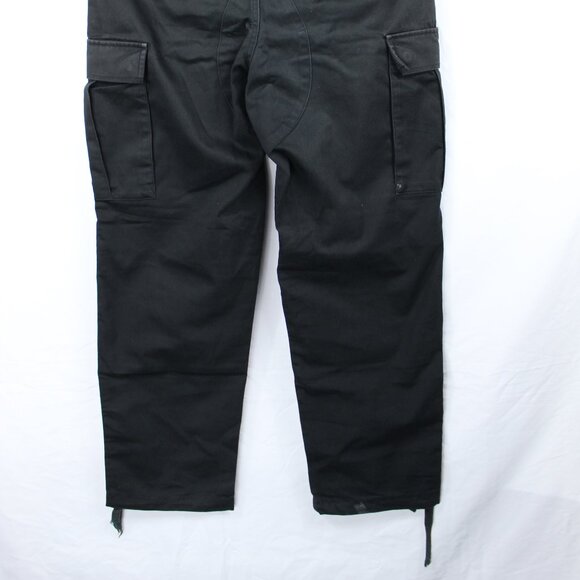 Empyre Men's SZ 28 Double Knee Cargo Pants Wide Baggy Leg Grunge SK8R Black Y2K - Picture 7 of 9